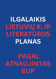 lgalaikis gamtos mokslų ugdymo planas 1kl pagal atnaujintas BUP.