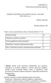 Fizinio ugdymo planas 6kl