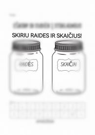 Skiriu raides ir skaičius 