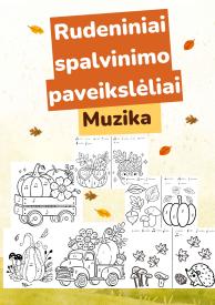 Rudeniniai spalvinimo paveikslėliai muzikos pamokoms