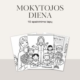 Spalvinimo lapai-MOKYTOJOS DIENA