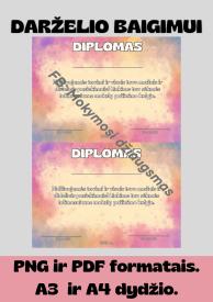 Darželio baigimui : Diplomas