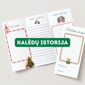 Kalėdų istorijos kūrimas. Knygelė, lankstinukas 