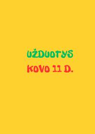 Užduotys Kovo 11-ajai