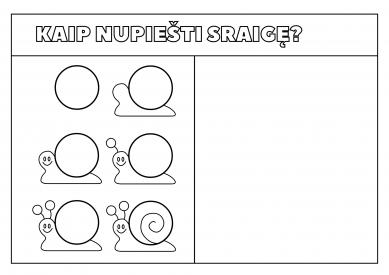 8 lapai. Kaip nupiešti: karvę, sraigę, katę, gaidį, viščiuką, žuvį, varlę