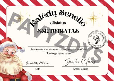 KALĖDŲ SENELIO SERTIFIKATAS