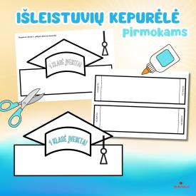 Pasigaminama išleistuvių kepurė pirmokams