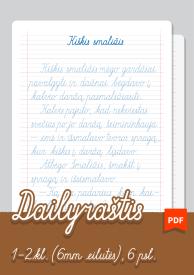 Dailyraštis. Kiškis smaližis. 1-4kl. PDF