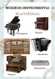 Muzikos instrumentų plakatai atsispausdinimui