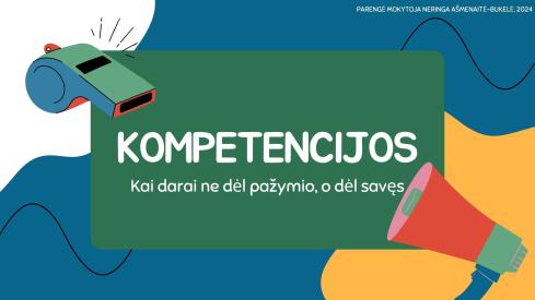Skaidrės apie kompetencijas mokiniams su įsivertinimo lapu 3-6 kl.