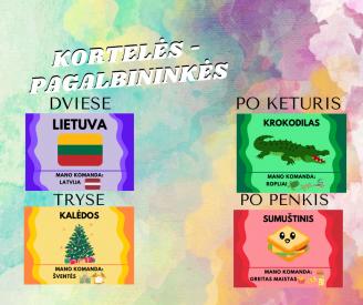 Kortelės darbui komandose