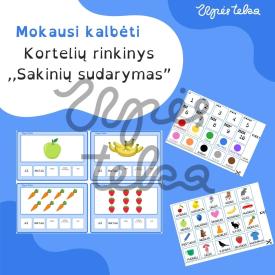 Kortelių rinkinys sakinių sudarymui
