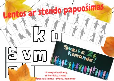 Lentos ar stendo papuošimo paruoštukas