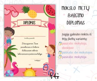Diplomas mokslų baigimo proga, trys variantai