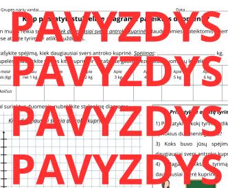 Matematikos grupinė darbo užduotis: Kaip pristatyti stulpeline diagrama pateiktus duomenis