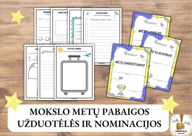 Mokslo metų pabaigos užduotėlės ir nominacijos