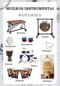 Muzikos instrumentų plakatai atsispausdinimui