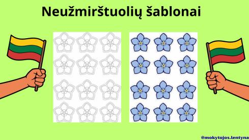 Neužmirštuolių šablonai