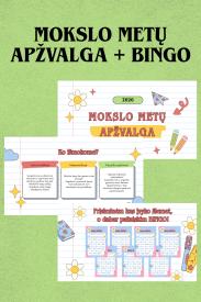 Mokslo metų apžvalga ir BINGO