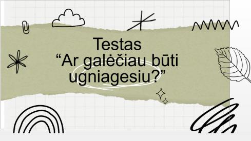 Karjeros testas: Ar galėčiau būti ugniagesiu