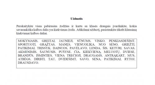 Daiktavardis. Išsamus konspektas