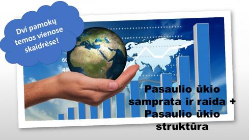 Dviejų temų skaidrės : Pasaulio ūkio samprata ir raida, bei Pasaulio ūkio struktūra