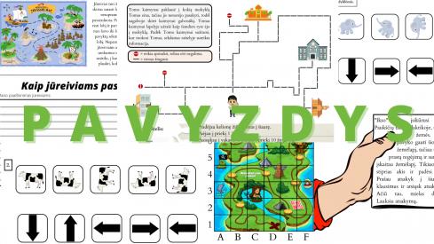 Orientacinį-erdvinį mąstymą lavinančios užduotys