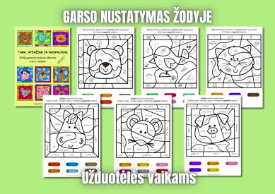 Žodžio garsinės analizės užduotis