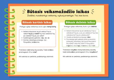 Atmintinė apie būtojo laiko veiksmažodžius