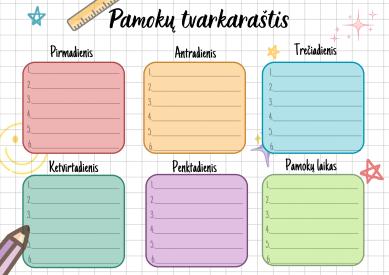 Pamokų tvarkaraštis