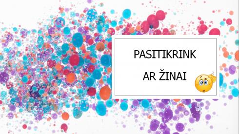 Pasitikrink ar žinai