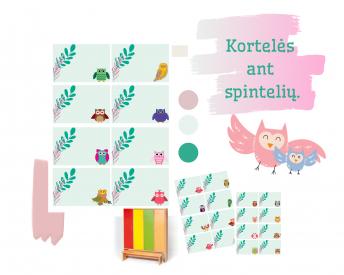 Kortelės ant spintelių