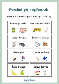 Perskaityk ir apibrauk