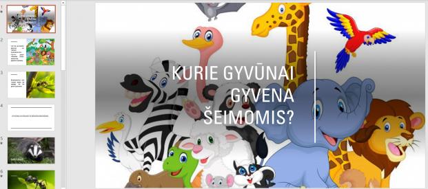 Kurie gyvūnai gyvena šeimomis