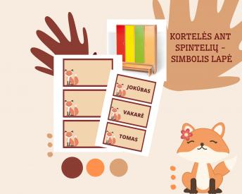 Kortelės ant spintelių