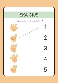 Skaičiai iki 5