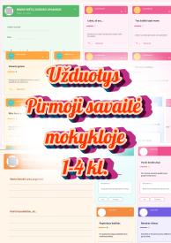 Pirmosios savaitės mokykloje užduotys