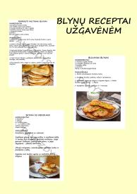 Blynų receptai