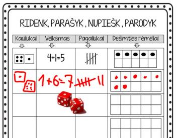 Skaičiaus supratimas žaidžiant