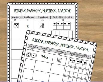 Skaičiaus supratimas žaidžiant