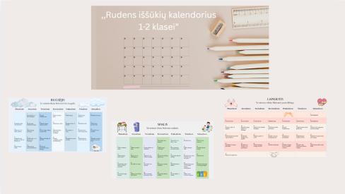Gerų darbų kalendorius rudeniui