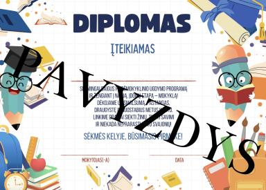 Vaikų diplomų rinkinys. Priešmokyklinio ugdymo ir mokslo metų užbaigimo diplomai 