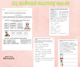 Ką rašome sakinio gale. 2 klasė
