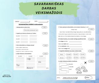 Savarankiškas darbas veiksmažodis 2 klasė