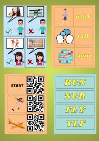 Verbs. Domino, Flashcards, Memory, Speaking cards.