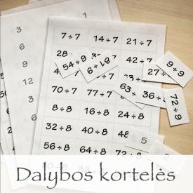 Dalybos kortelės