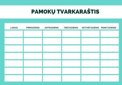 Pamokų tvarkaraštis