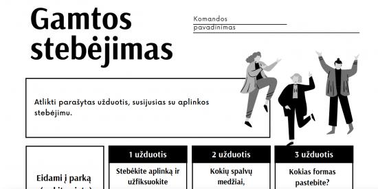 Gamtos stebėjimas ir eilėraščio kūrimas