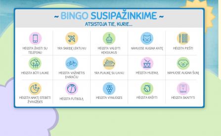 BINGO SUSIPAŽINKIME