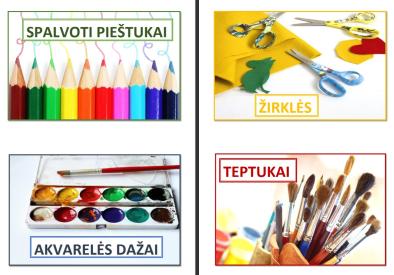 Kūrybinių priemonių užrašai